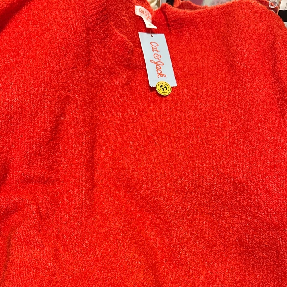 Cat & Jack Red Knit sweater size XL (14) nwt